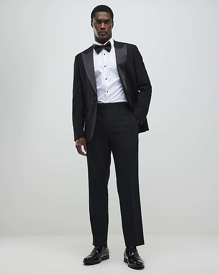 River Island White Slim Fit Double Cuff Shirt