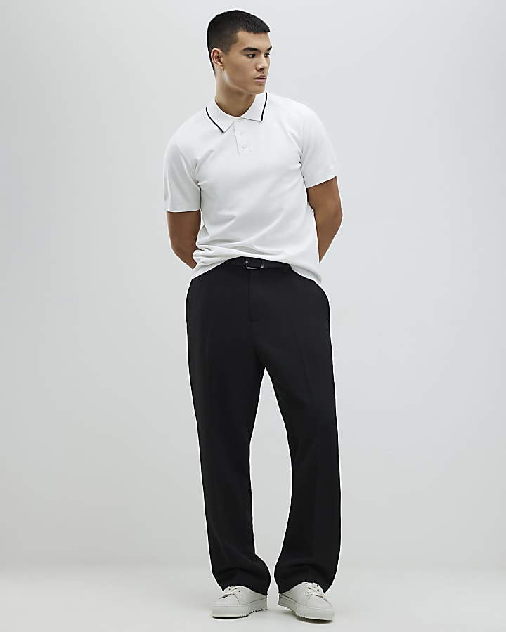 River Island White Slim Fit Polo Shirt