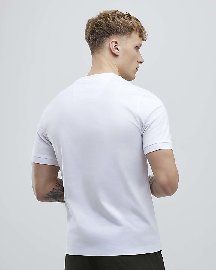 River Island White Slim Fit Premium T-Shirt