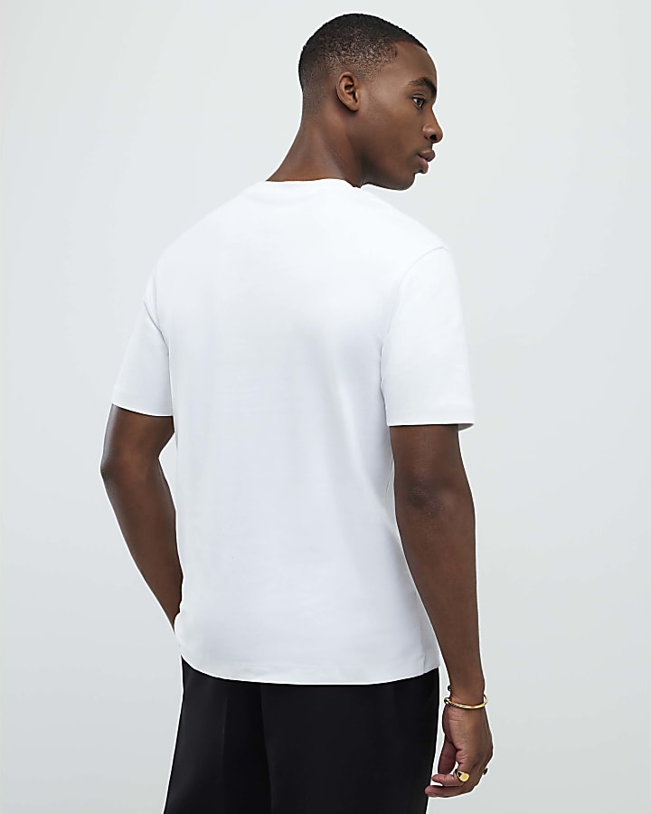 River Island White Slim Fit T-Shirt