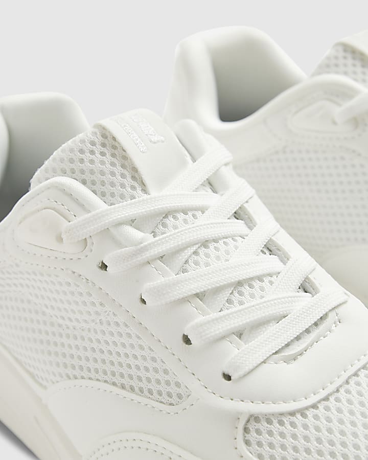 river island White Textured Trainers