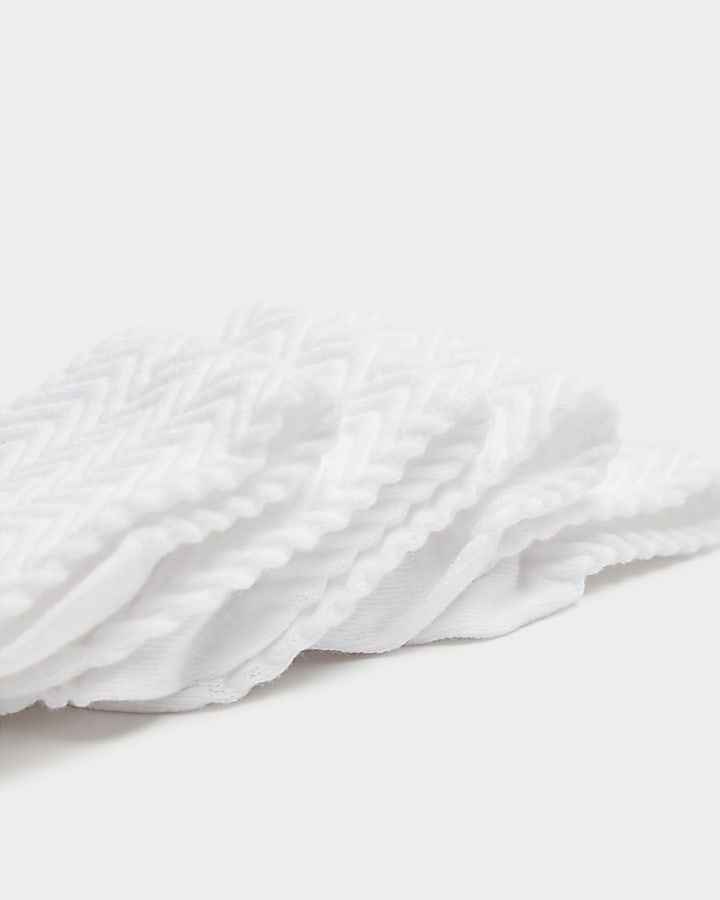 River Island White Zig Zag Socks Multipack