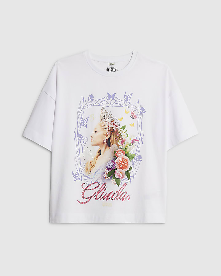 River Island Wicked Girls White Glinda T-shirt