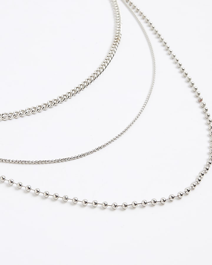 River Island Silver Rhodium Multi Row Trousers Chain