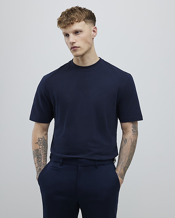 River Island White 3 Pack Regular Fit Stripe T-Shirt