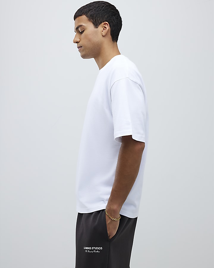 River Island White Oversized Fit Pack Of 3 T-Shirts
