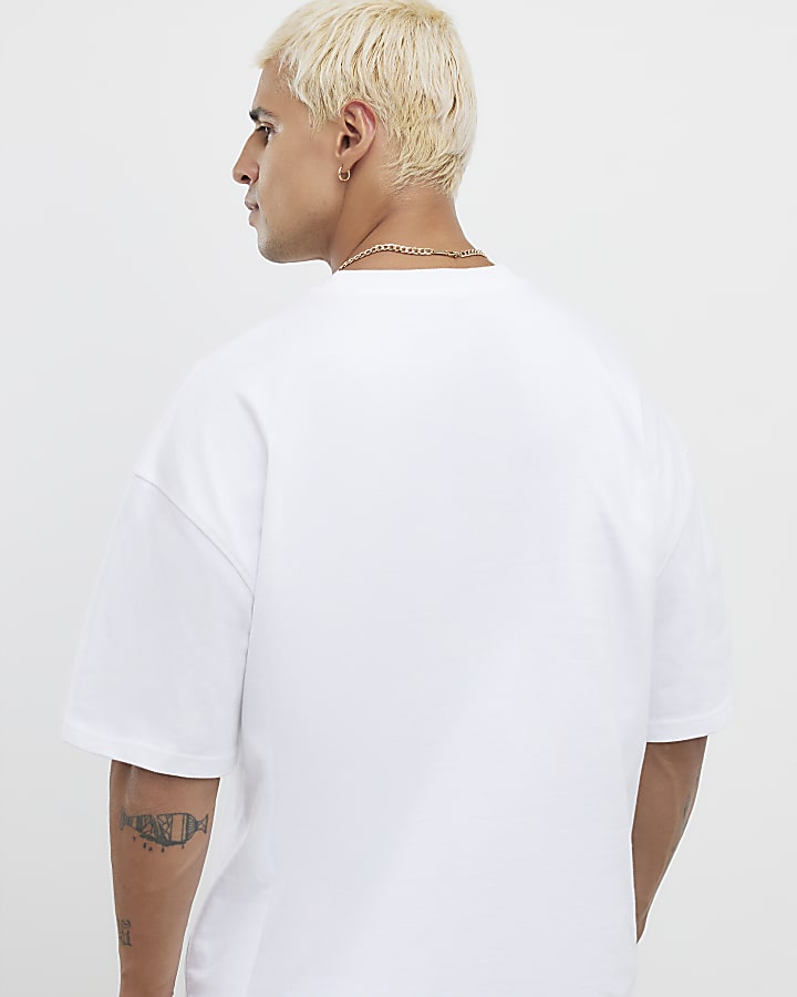 River Island White Oversized Fit Pack Of 3 T-Shirts