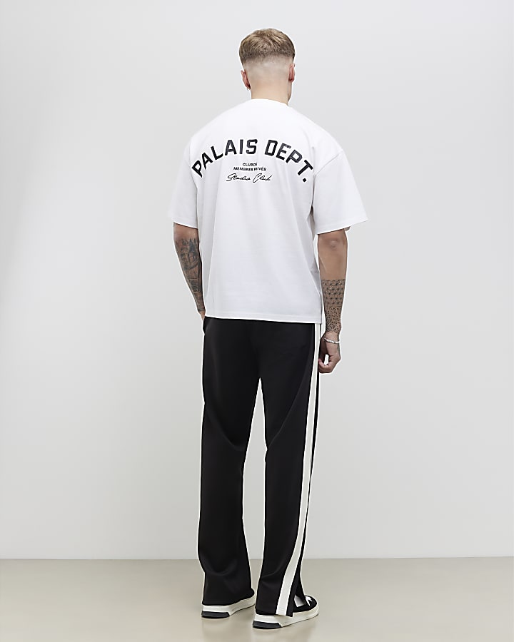 River Island White Oversized Fit Palais Dept T-Shirt