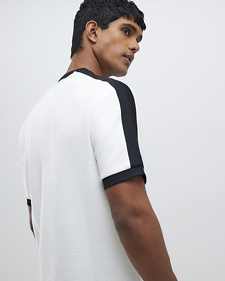 River Island White Regular Fit Palais Badge T-Shirt