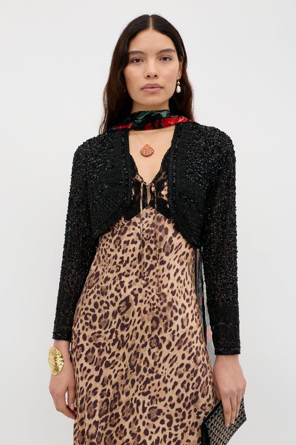 rixo Cliona Embellished Jacket Deco Embellishment Black