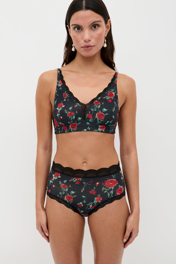 Rixo Four-Pack High Rise Knickers Leopard Rose Multi