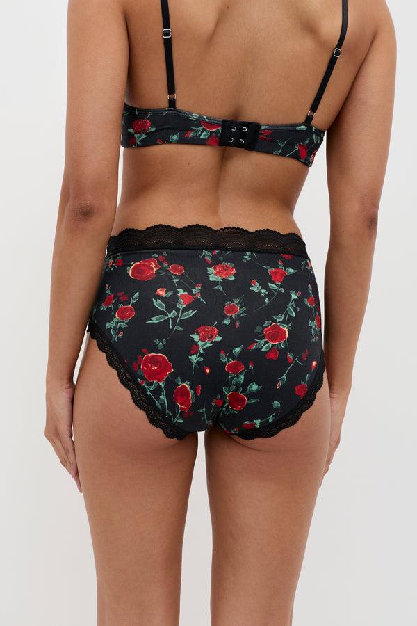 Rixo Four-Pack High Rise Knickers Leopard Rose Multi