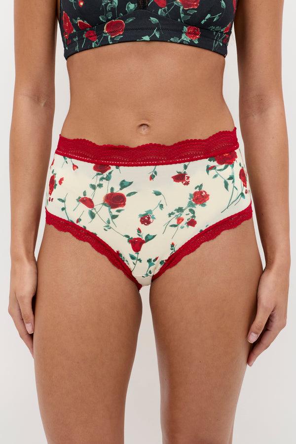 Rixo Four-Pack High Rise Knickers Leopard Rose Multi