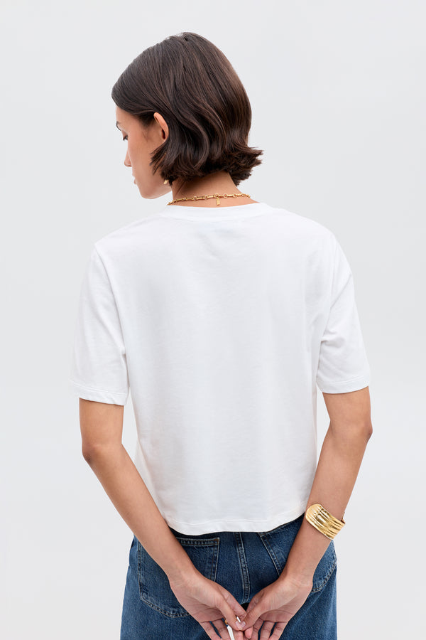 Rixo Ria Cotton T-Shirt Casa Soleil Placement Multi