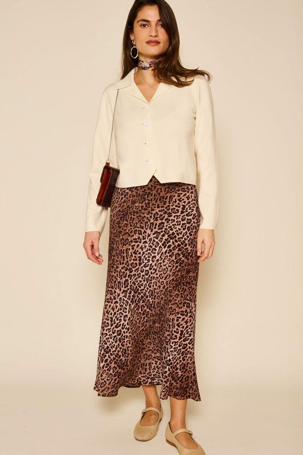 Rixo Aara Wool-Blend Cardigan Ivory