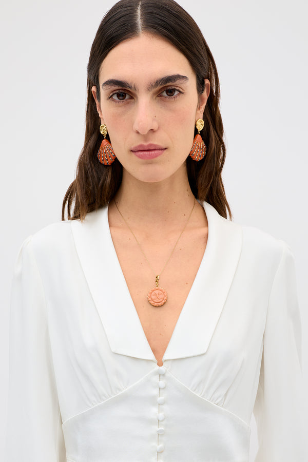 Rixo Adeline Silk Top Ivory