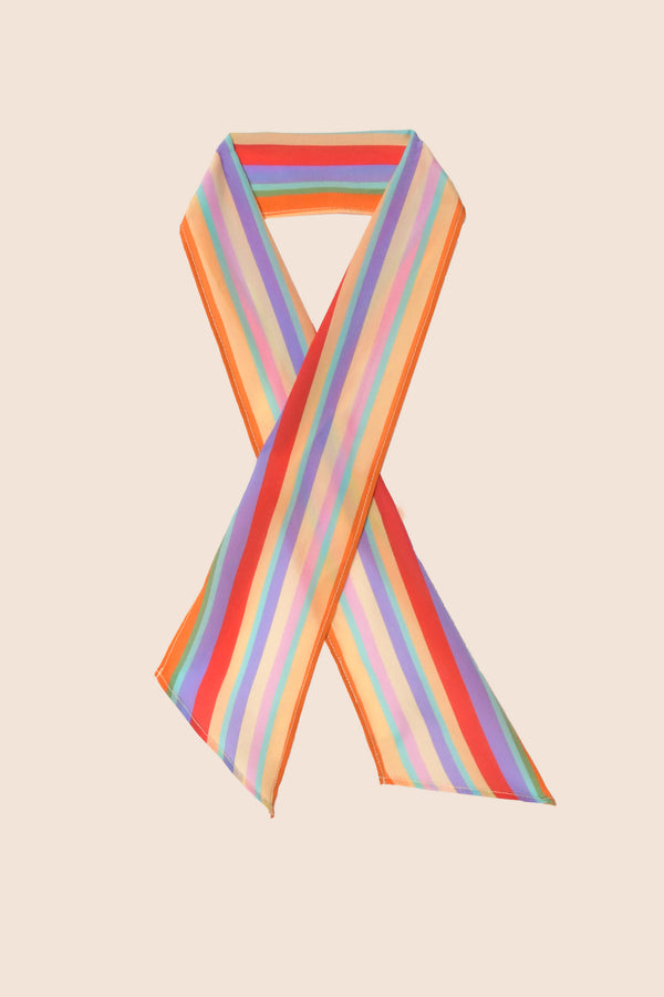 rixo Alexa Silk Scarf Capri Stripe Multi