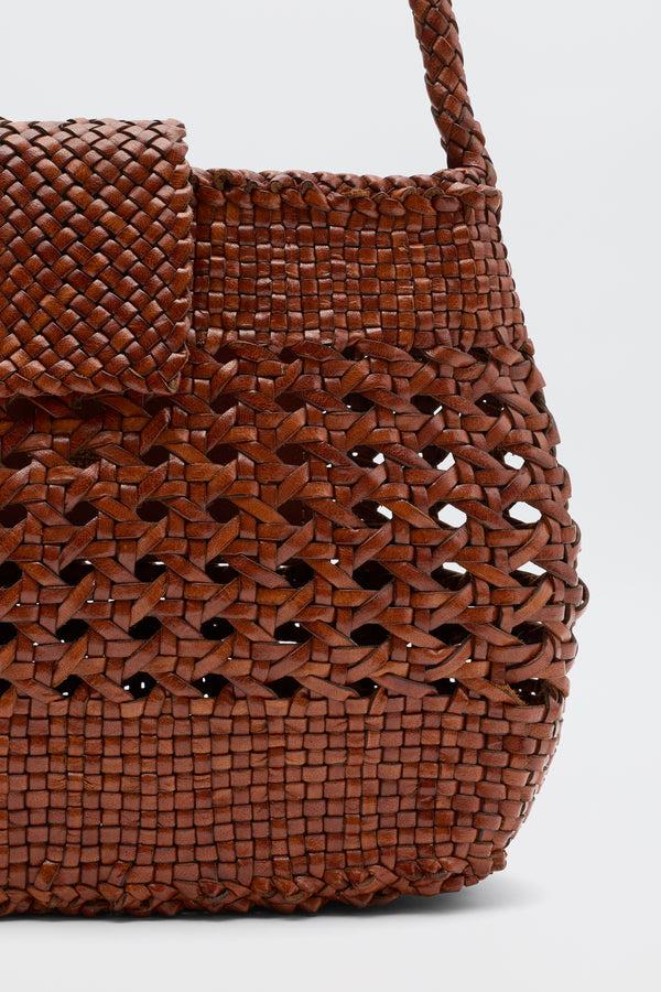 Rixo Amoria Leather Bag Tan