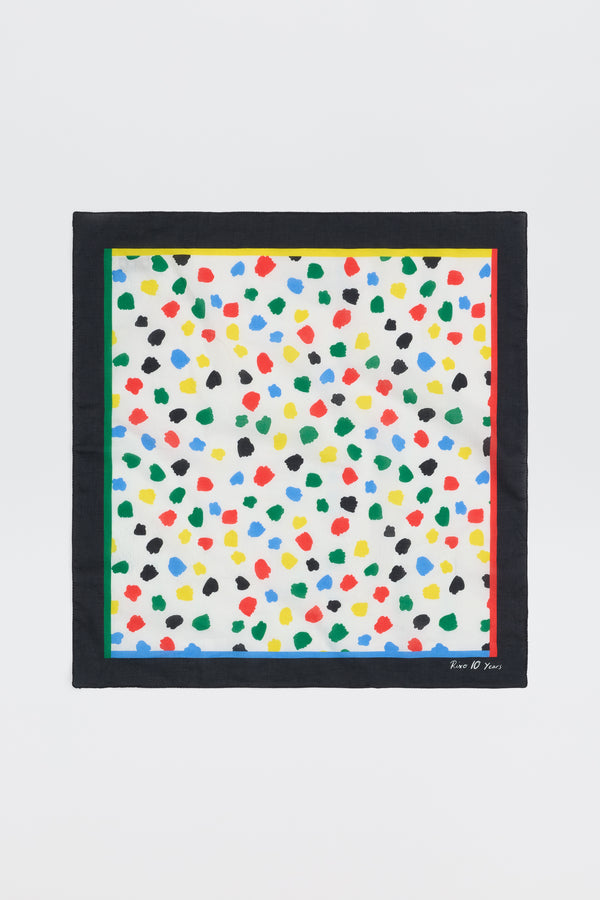 rixo Annalyn Cotton Scarf Tulip Spaced Ivory