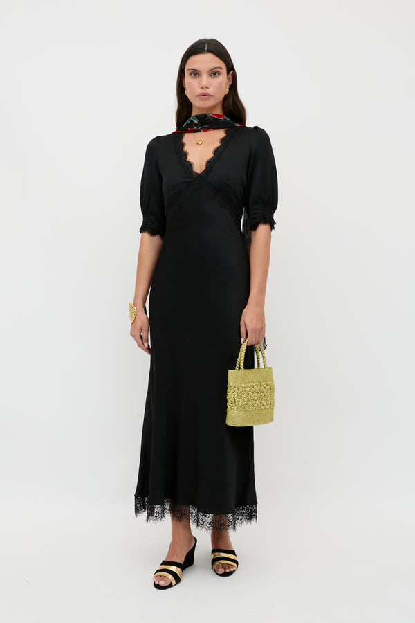 rixo Annina Midi Dress Black