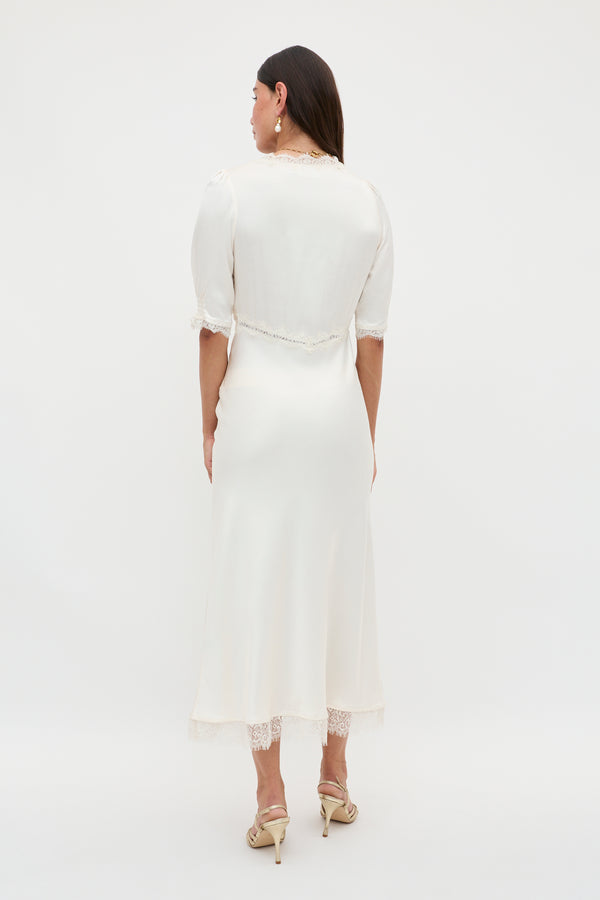 Rixo Annina Midi Dress Pearl