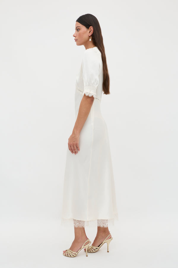 Rixo Annina Midi Dress Pearl