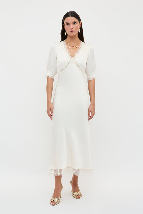 rixo Annina Midi Dress Pearl