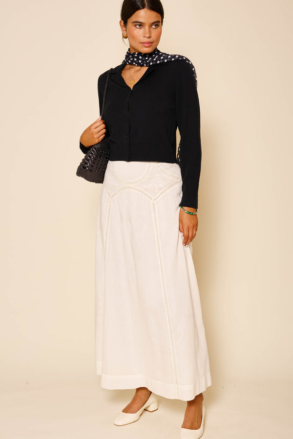 Rixo Carla Wool And Cashmere-Blend Cardigan Black