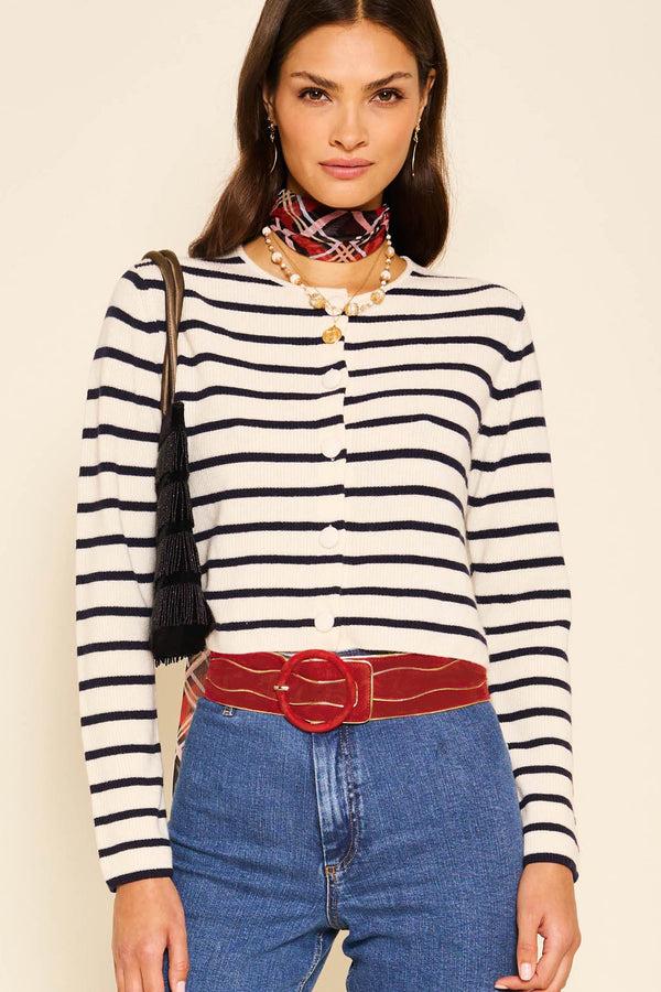 Rixo Catalina Suede Belt Red