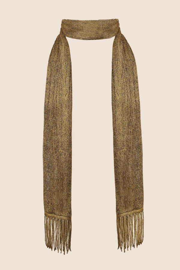 Rixo Channing Metallic Scarf Gold