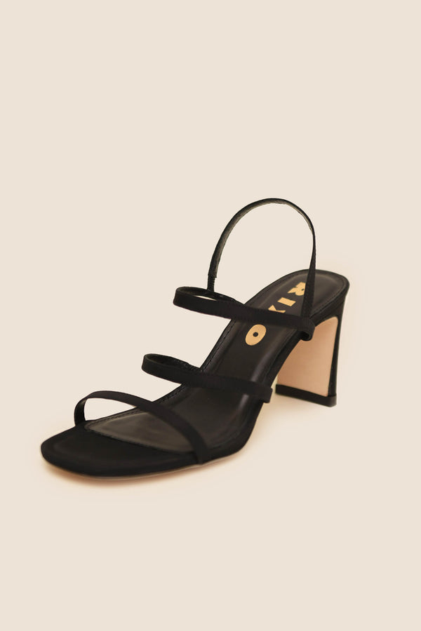 Rixo Ciervo Leather Sandals Black