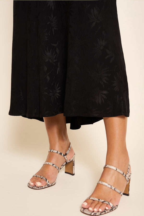 Rixo Ciervo Leather Sandals Snakeskin