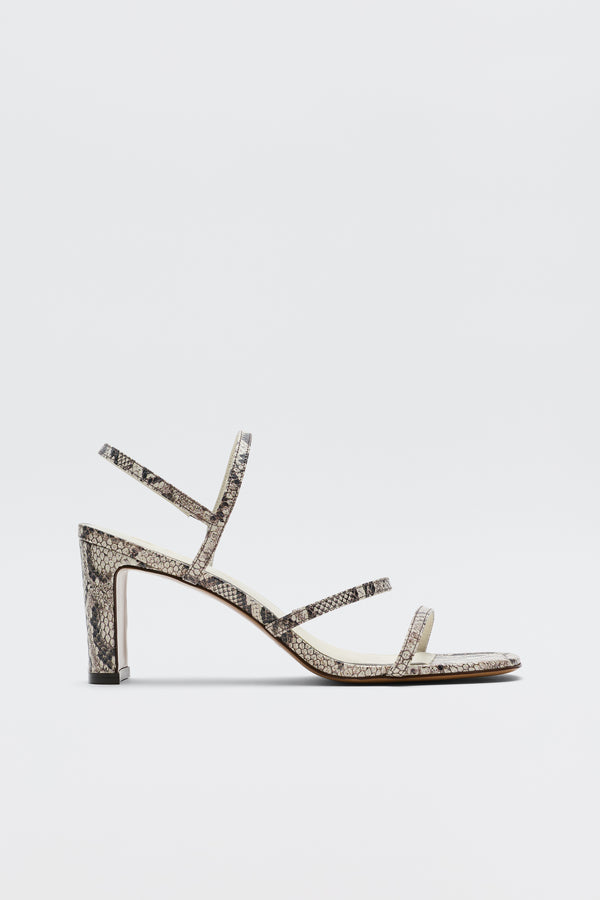rixo Ciervo Leather Sandals Snakeskin