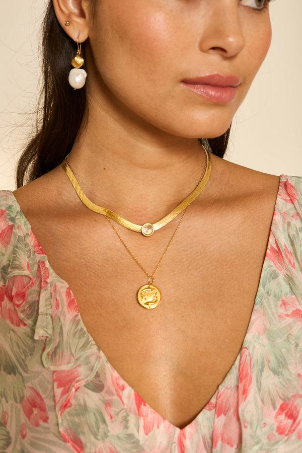 Rixo Clementina Midi Dress Tulip Fields Coral