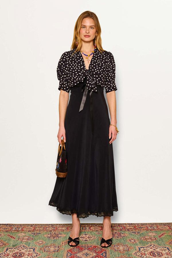 Rixo Cornelia Top Emma Spot Black