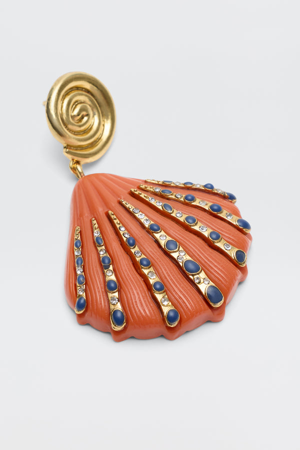 Rixo Daphne Earrings Orange