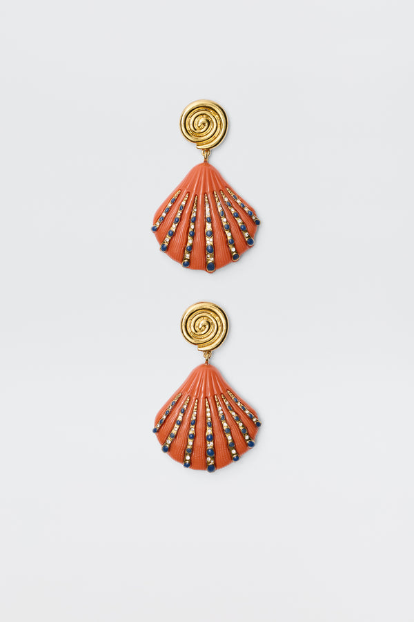 rixo Daphne Earrings Orange