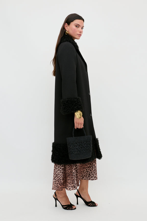 Rixo Diara Coat Black