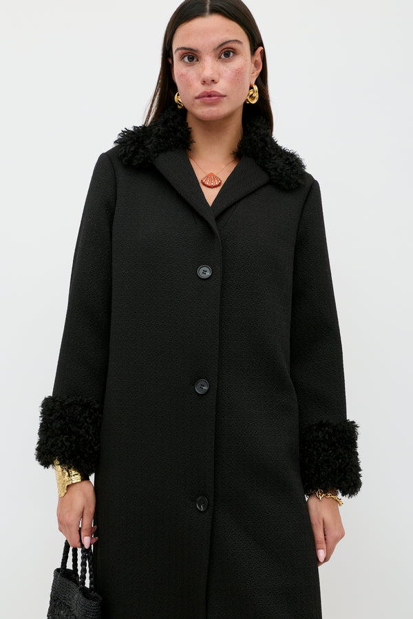 Rixo Diara Coat Black