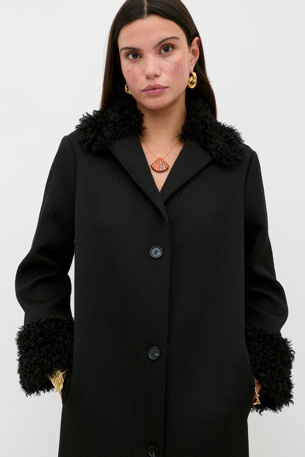 Rixo Diara Coat Black