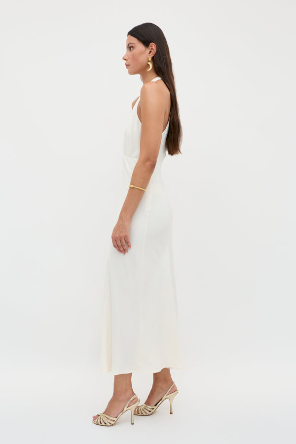 Rixo Eleanora Midi Dress Pearl