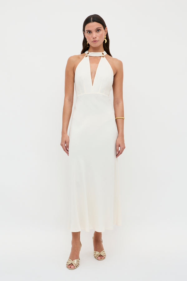 rixo Eleanora Midi Dress Pearl