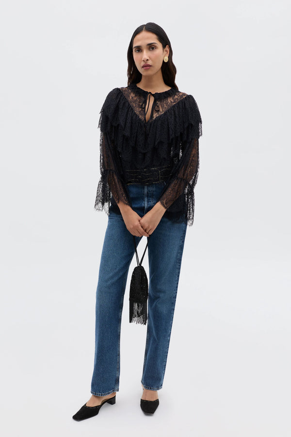 Rixo Faryn Top Black