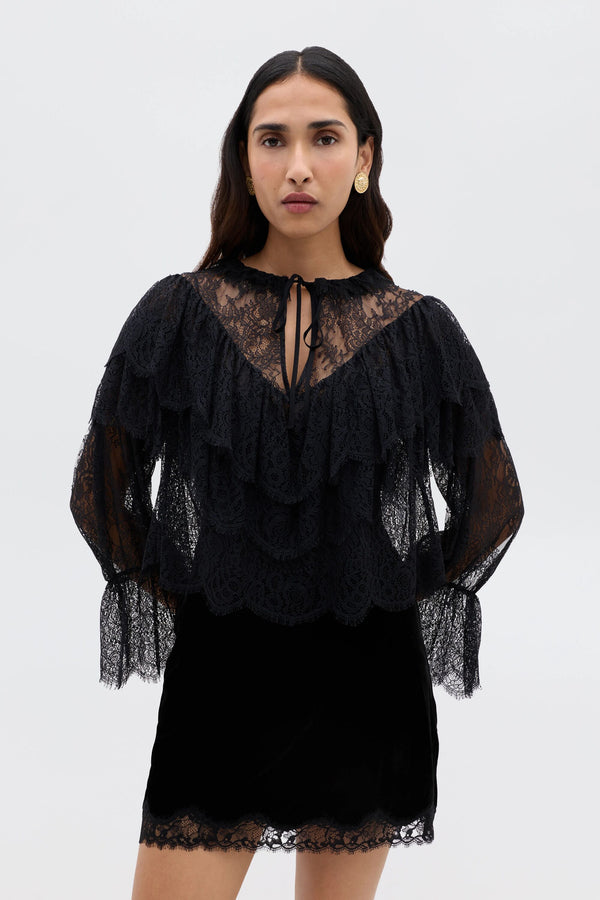 rixo Faryn Top Black