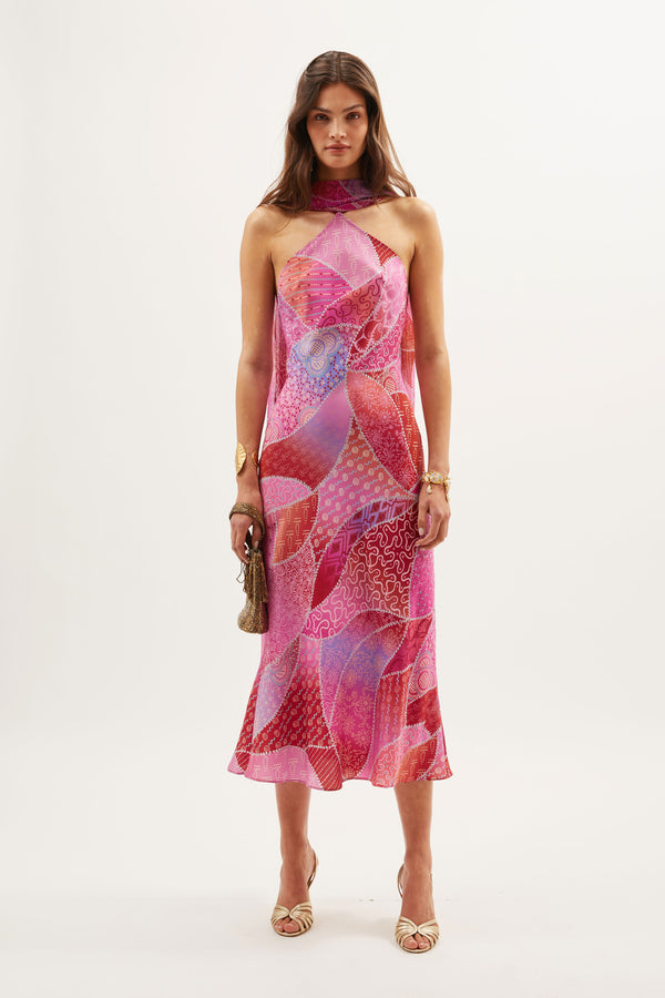 rixo Hayley Silk Dress Ibiza Night Sunset