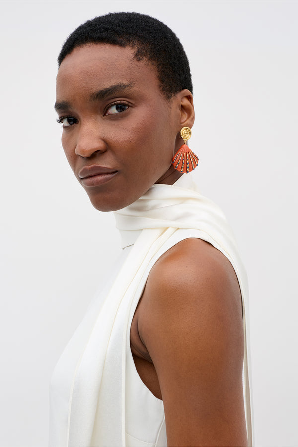 Rixo Hermione Silk Scarf Satin Back Silk Crepe