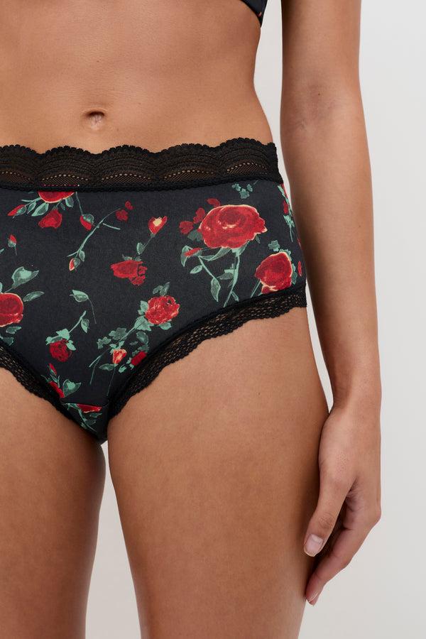Rixo High Rise Knickers Claudia Rose Black