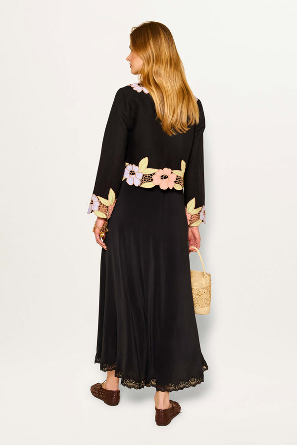 Rixo Jeremiah Linen-Blend Jacket Black