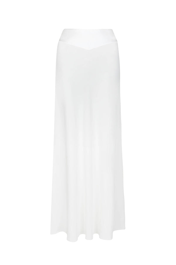 Rixo Joan Silk Skirt Satin Back Silk Crepe