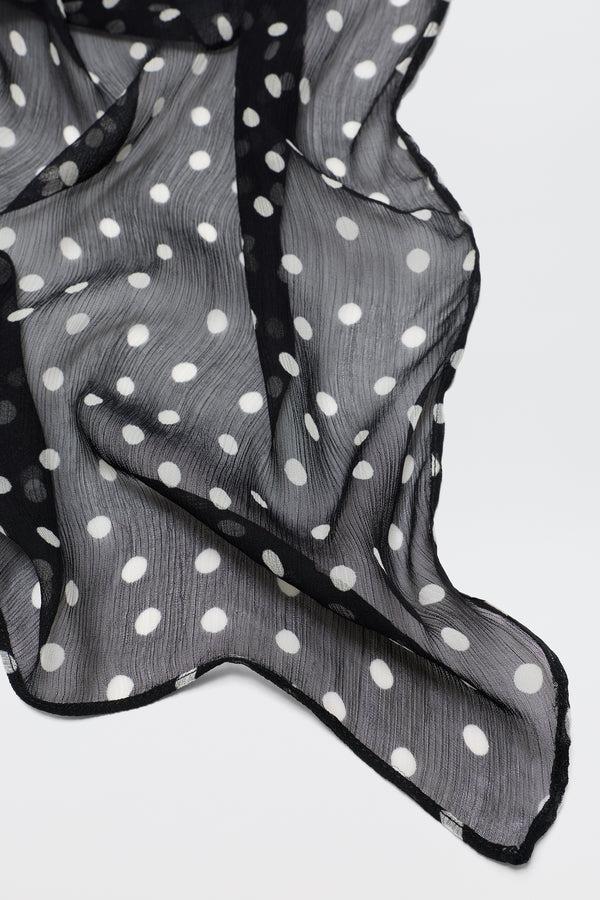 Rixo Julien Scarf Emma Spot Deep Navy